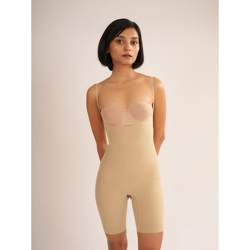 Theater Mid Thigh Body Shaper Without Bust Beige (5XL)