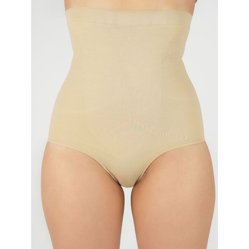 Theater High Waisted Briefs Beige (5XL)