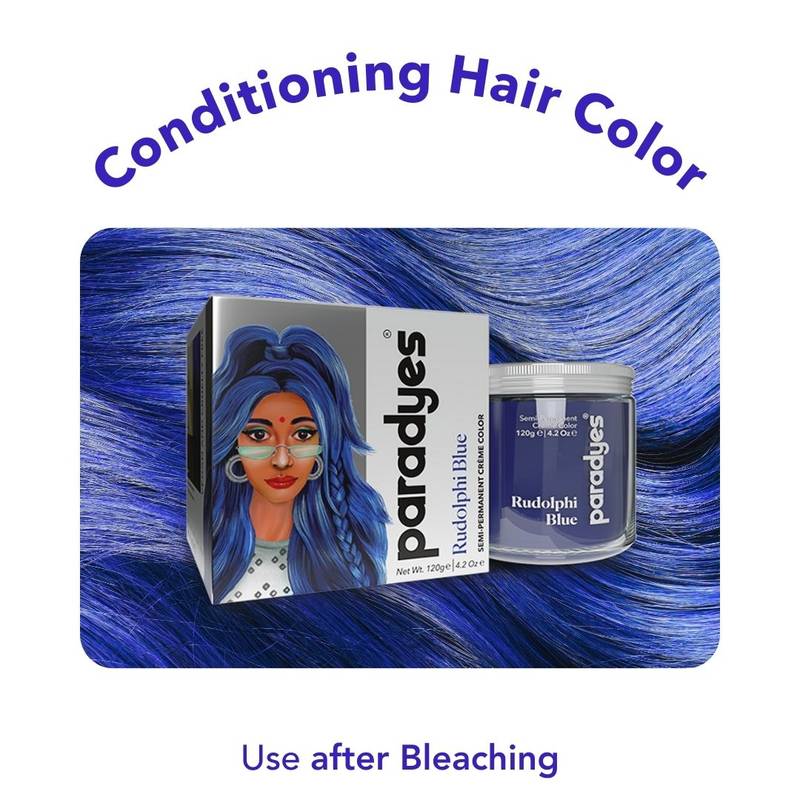 Paradyes Ammonia Free Semi-Permanent Hair Color - Rudolphi Blue