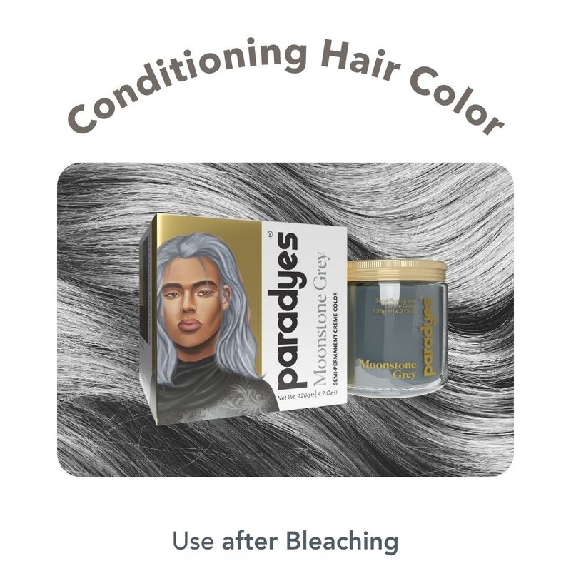 Paradyes Ammonia Free Semi-Permanent Hair Color - Moonstone Grey
