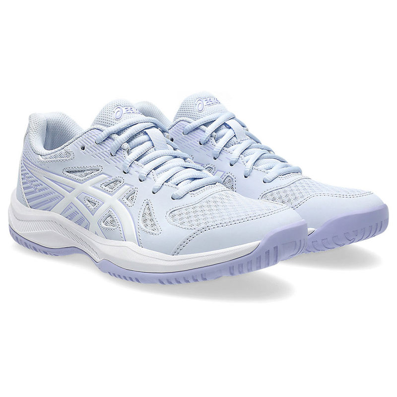 ASICS UPCOURT 6 Women Blue Fade Indoor Court Shoes (UK 10)
