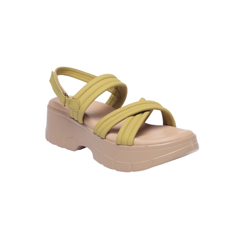 Monrow Jolie Yellow Platform Sandals Heels (EURO 37)