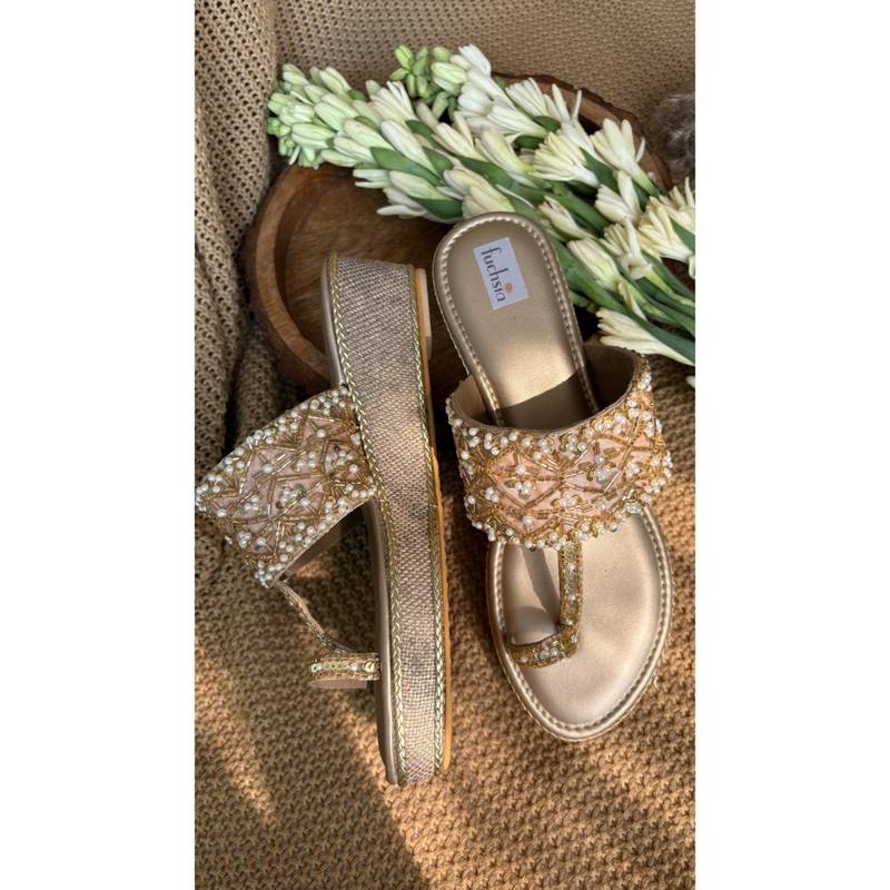 Fuchsia by Aashka Mehta Sunset Kolhapuris Sandals (EURO 36)