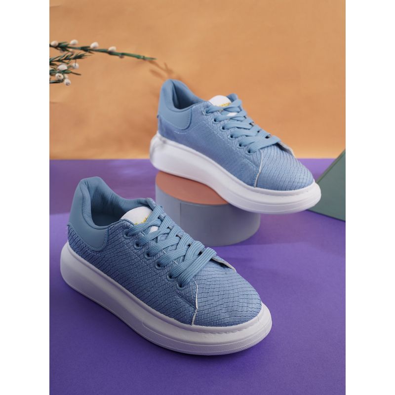 Iconics Blue Women Textured Sneakers (EURO 37)