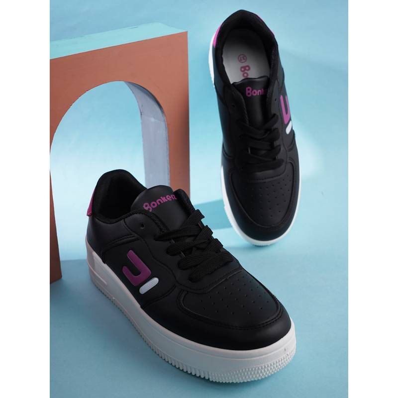 Iconics Black Women Colorblock Sneakers (EURO 38)