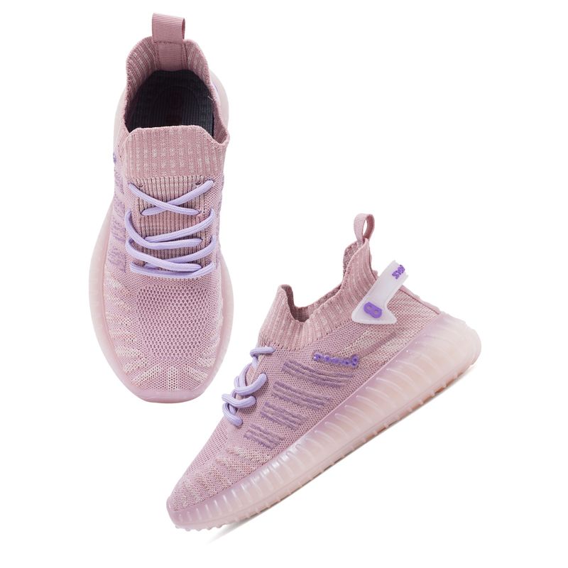Iconics Pink Purple Women Woven Design Sneakers (EURO 37)