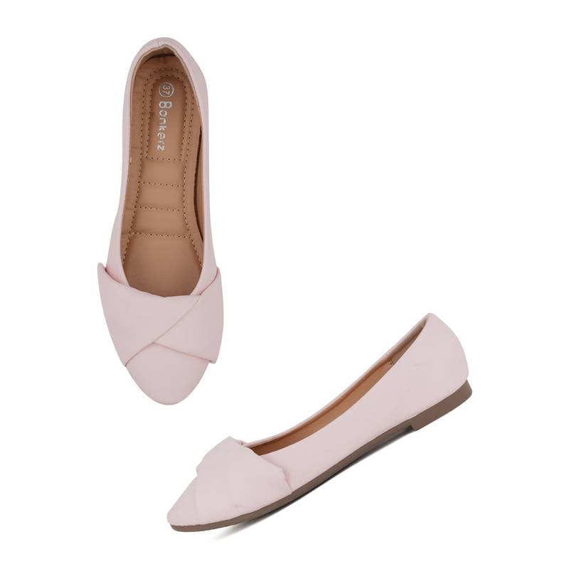 Iconics Pink Women Solid Ballerinas (EURO 40)