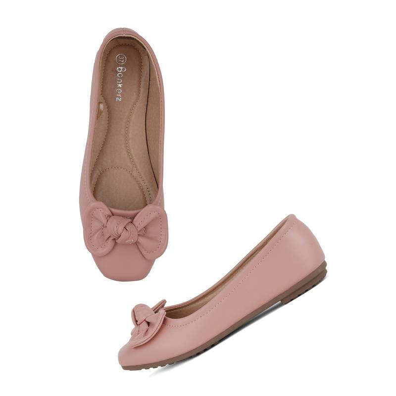 Iconics Pink Women Solid Ballerinas (EURO 37)