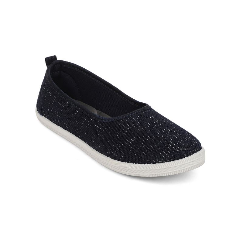 Iconics Navy Women Woven Design Sneakers (EURO 38)