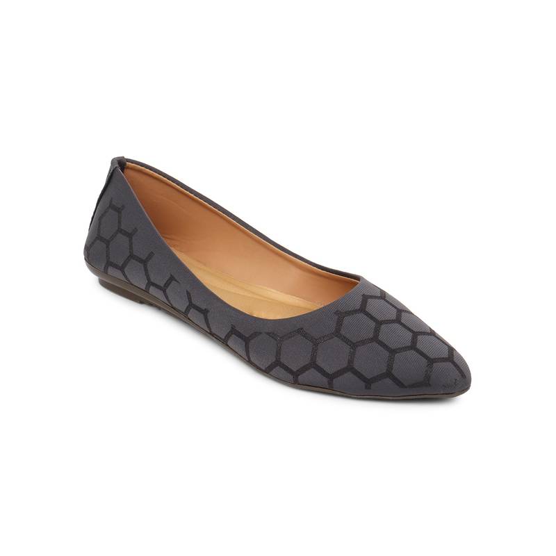 Iconics Grey Women Printed Ballerinas (EURO 38)