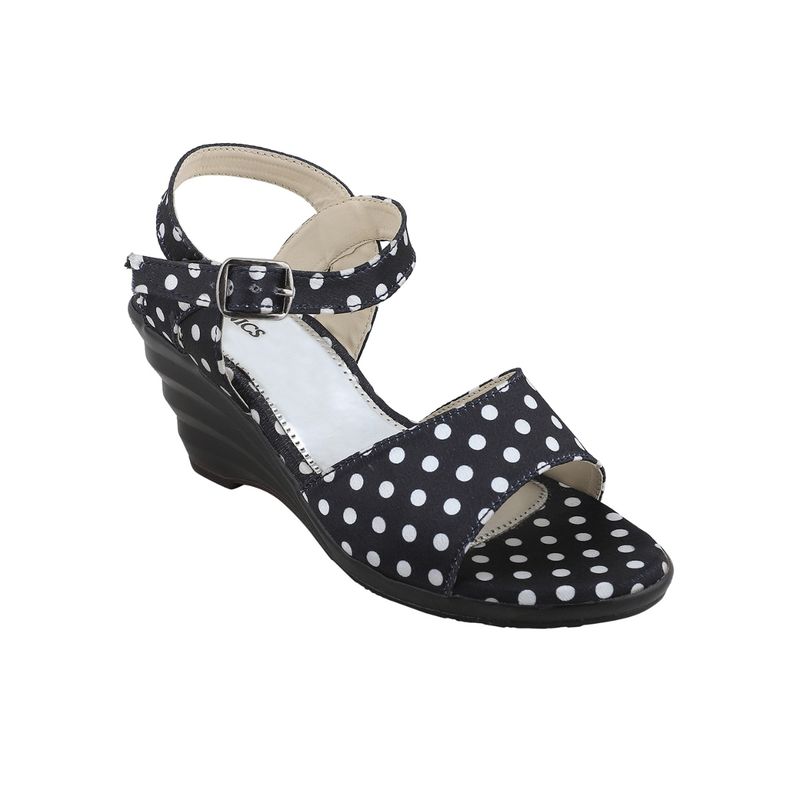 Black and white polka dot 2025 wedges
