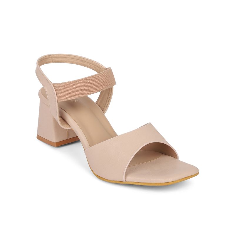 Iconics Nude Women Solid Heels (EURO 38)