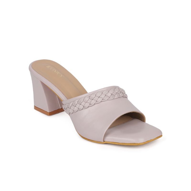 Iconics Purple Women Braided Heels (EURO 36)