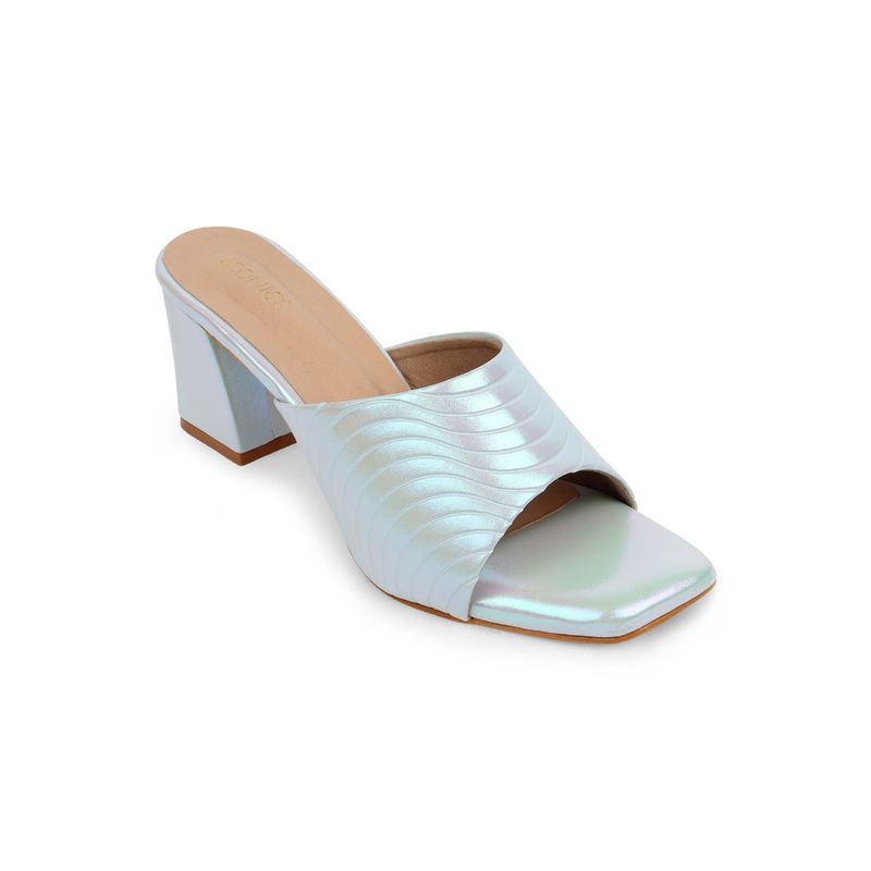 Iconics Sky Blue Women Textured Heels (EURO 37)