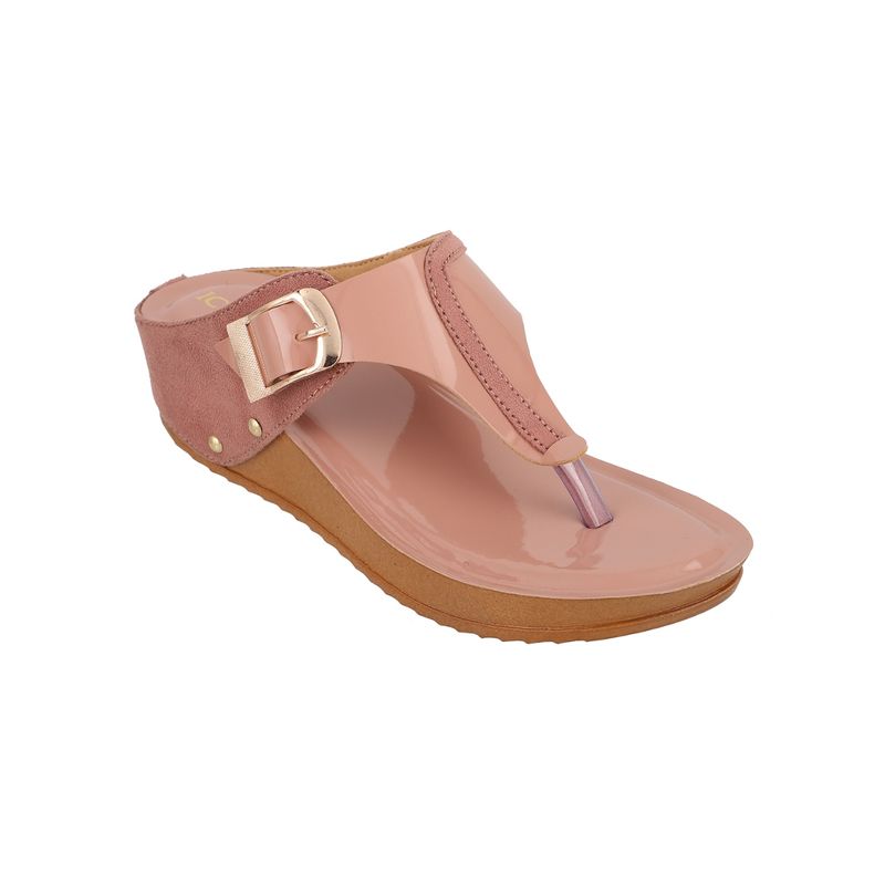 Iconics Baby Pink Women Solid Sandals (EURO 36)