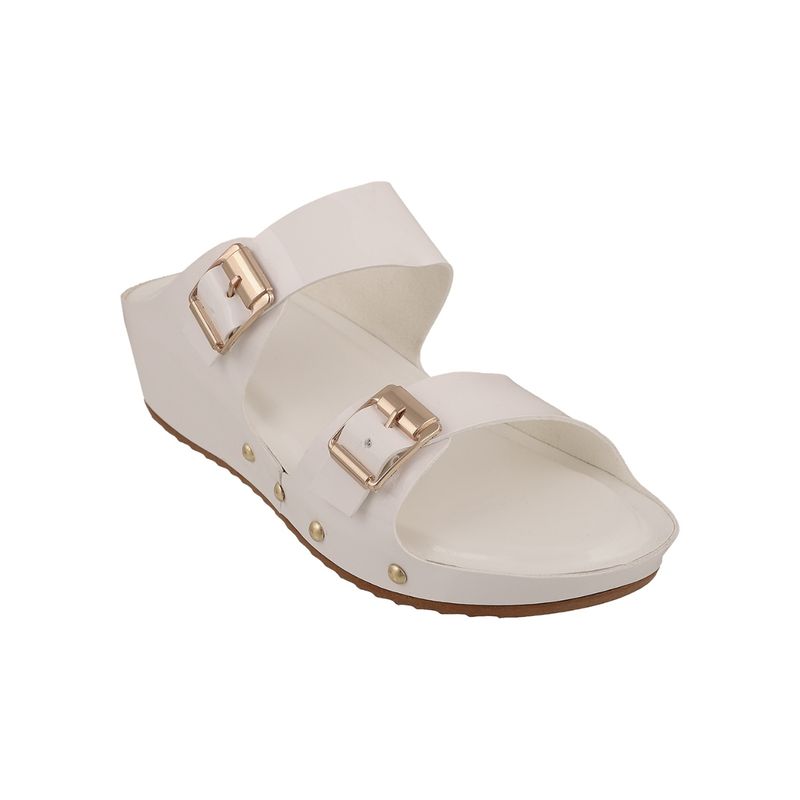 Iconics White Women Solid Sandals (EURO 41)