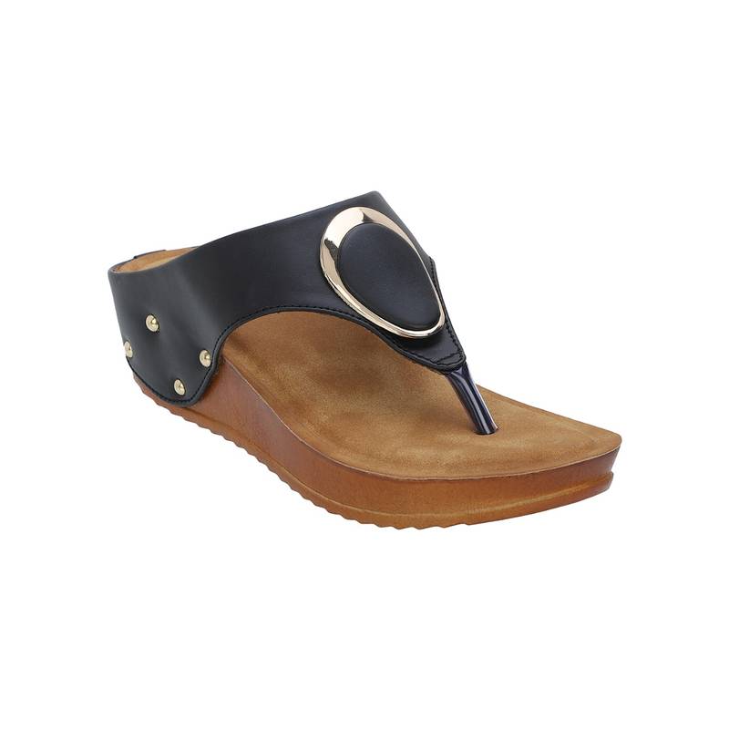 Iconics Black Women Embellished Sequined Sandals (EURO 38)
