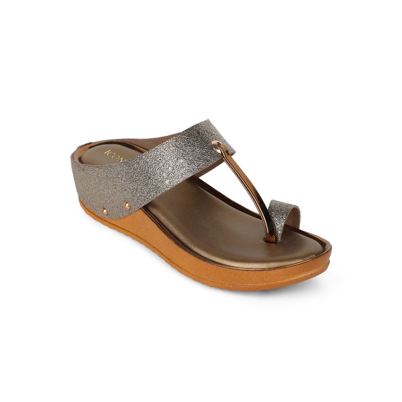 Iconics Antique Women Embellished Sequined Sandals (EURO 36)