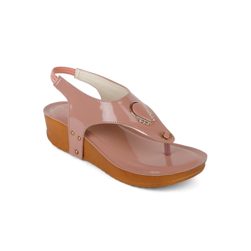 Iconics Mauve Women Embellished Sandals (EURO 40)