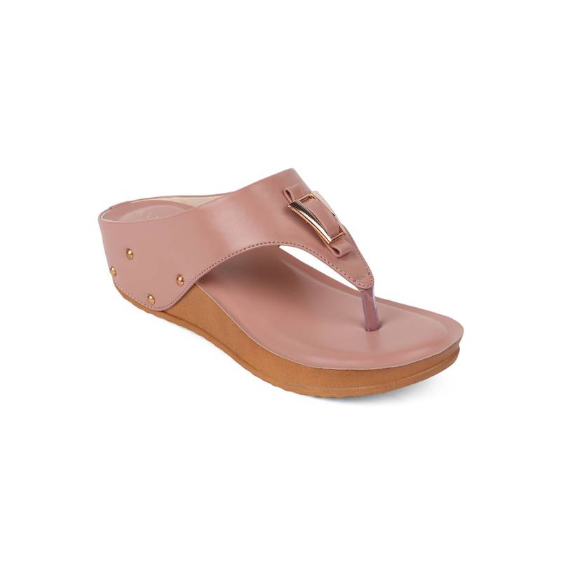 Iconics Mauve Women Solid Sandals (EURO 36)