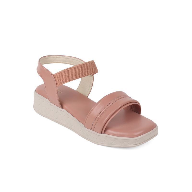 Iconics Peach Women Solid Sandals (EURO 36)
