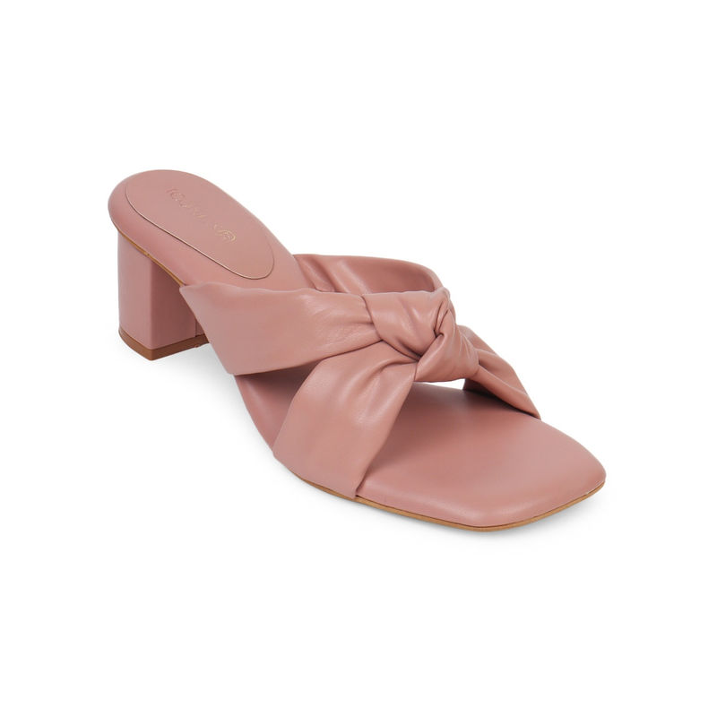 Iconics Peach Women Solid Heels (EURO 36)