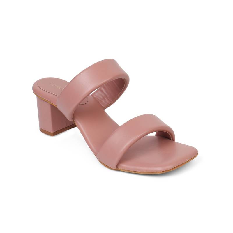 Iconics Peach Women Solid Heels (EURO 41)