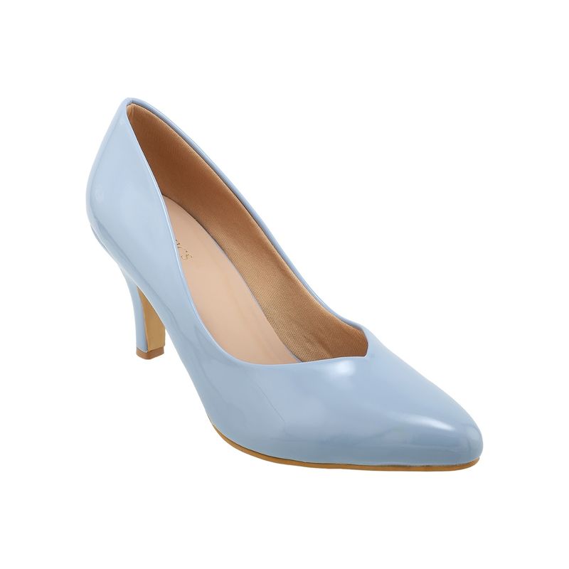 Iconics Blue Women Solid Heels (EURO 41)