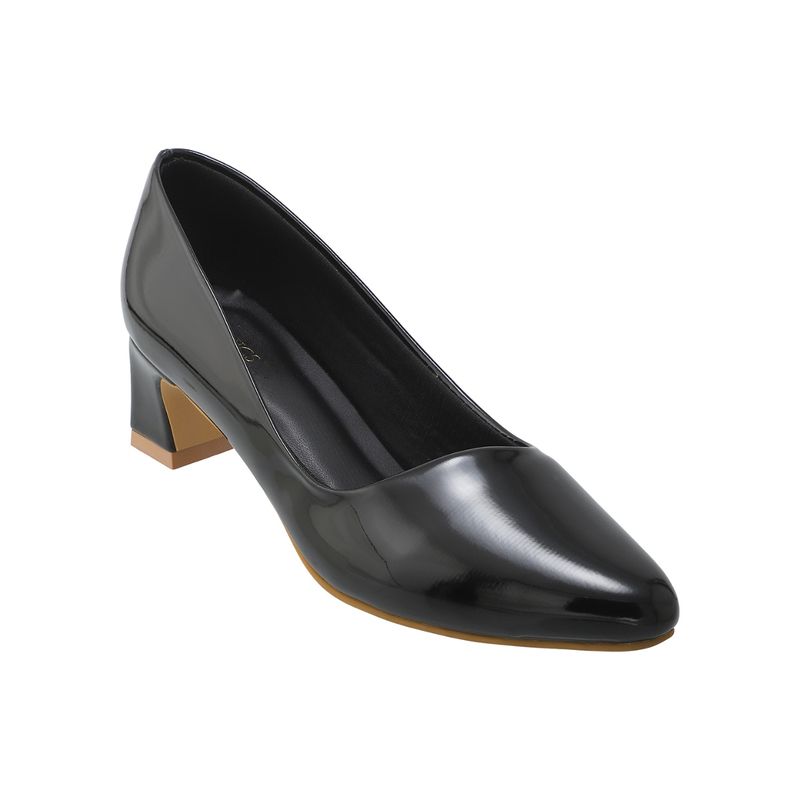 Iconics Black Women Solid Heels (EURO 36)