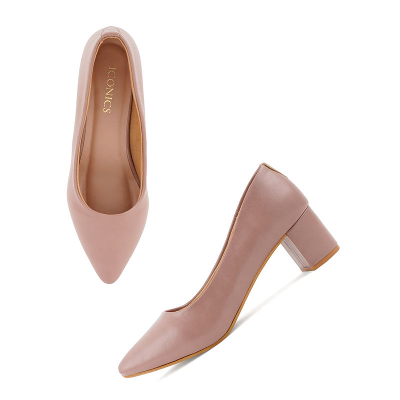 Iconics Peach Women Solid Ballerinas (EURO 37)