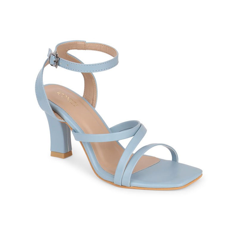 Iconics Sky Blue Women Solid Sandals (EURO 41)