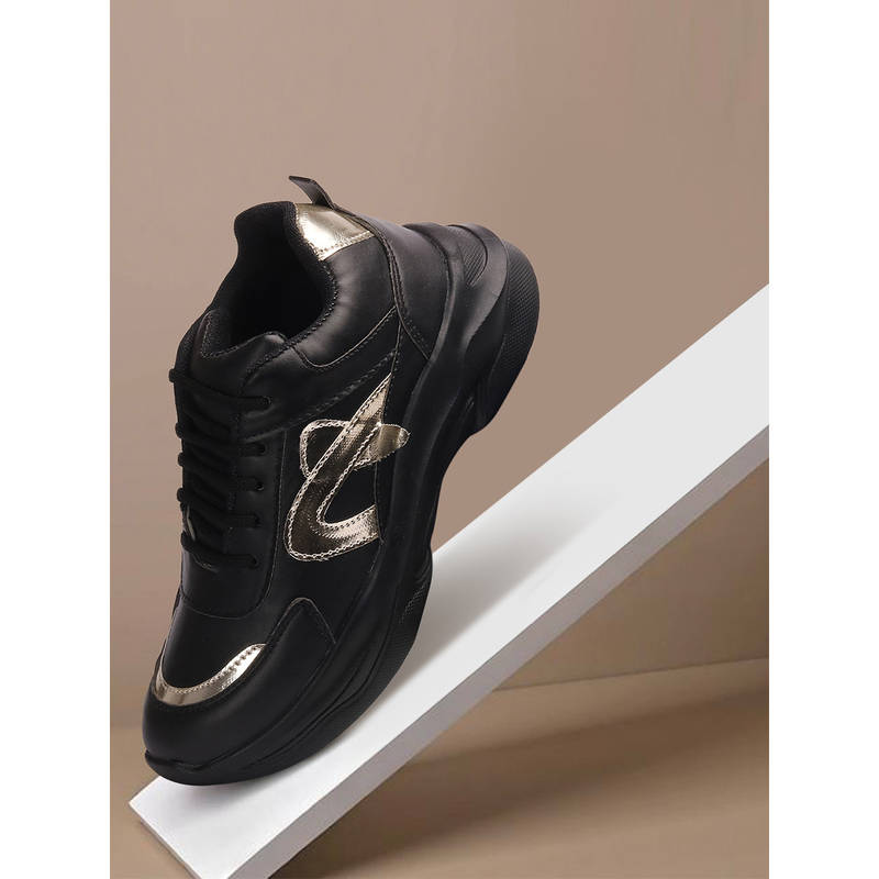 Iconics Black Women Colorblock Sneakers (EURO 38)
