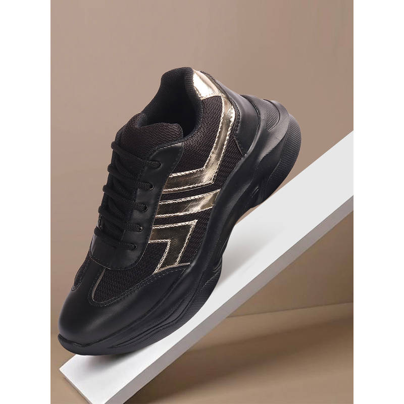 Iconics Black Women Colorblock Sneakers (EURO 37)