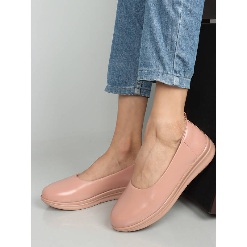 Iconics Peach Women Solid Ballerinas (EURO 40)