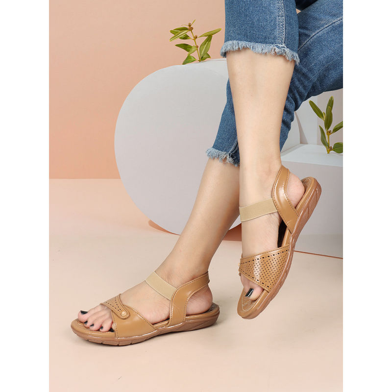Iconics Women Tan Backstrap Sandal (EURO 36)