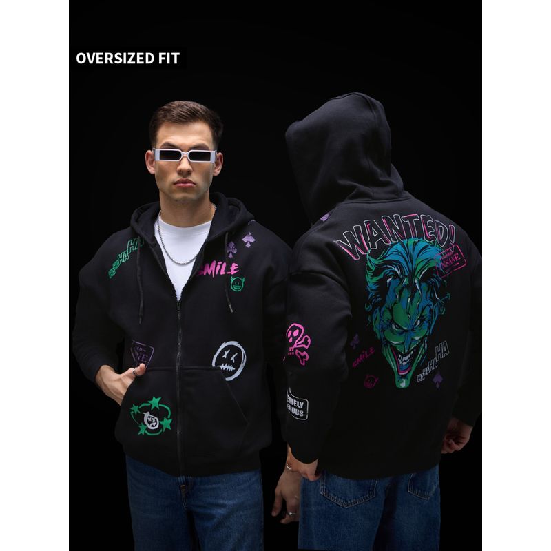 Buy The Souled Store Official Joker Wanted! Men Oversized Hoodies