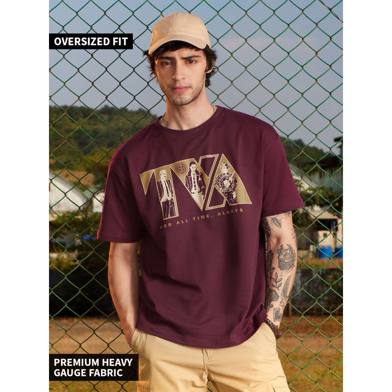 The Souled Store Official Loki Time Variance Authority Men Oversized T-Shirt (3XL)