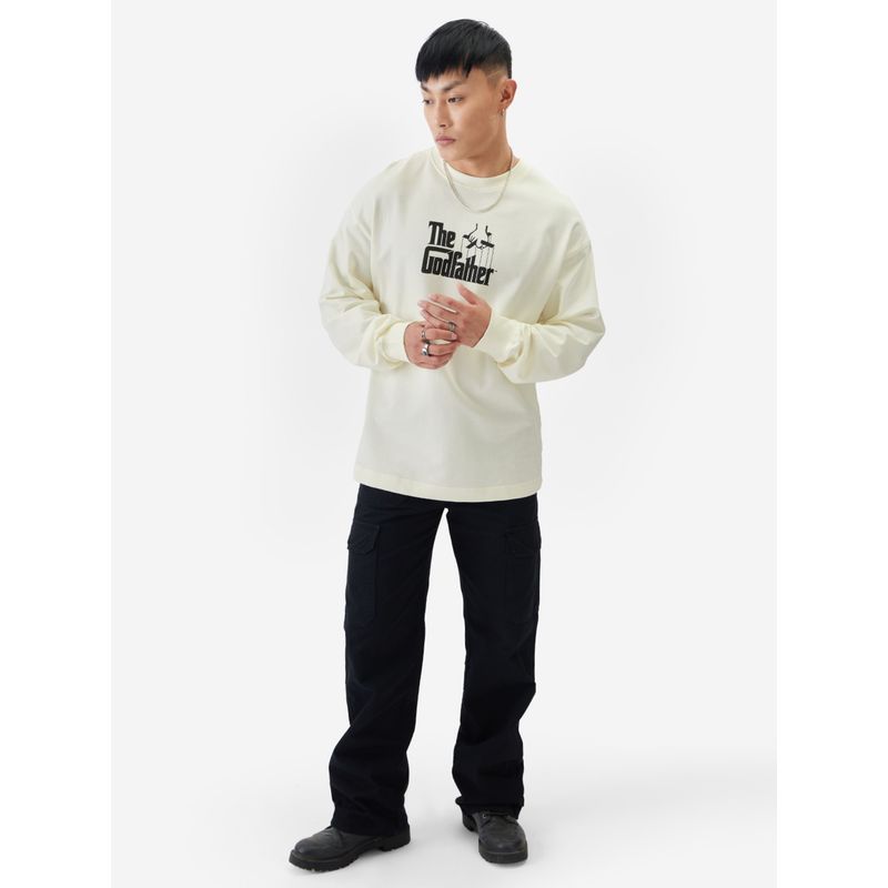 The Souled Store Official The Godfather Honor Men Oversized Full Sleeve T-Shirt (2XL)