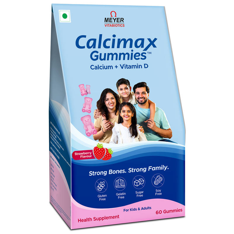 Calcimax Meyer Vitabiotics Calcium + Vitamin D Gummies - Strawberry