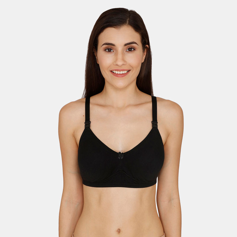 Nejo Feeding Bra Non Padded With Removable Pads - Black (36D)