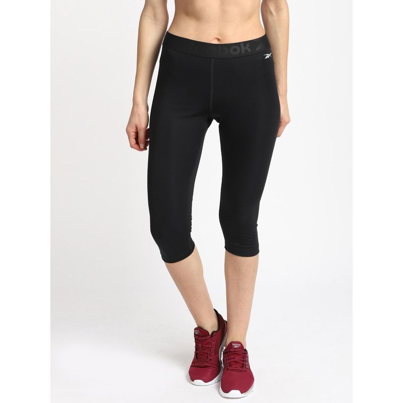 Reebok Wor Comm Capri Black Training Tights (2XS)
