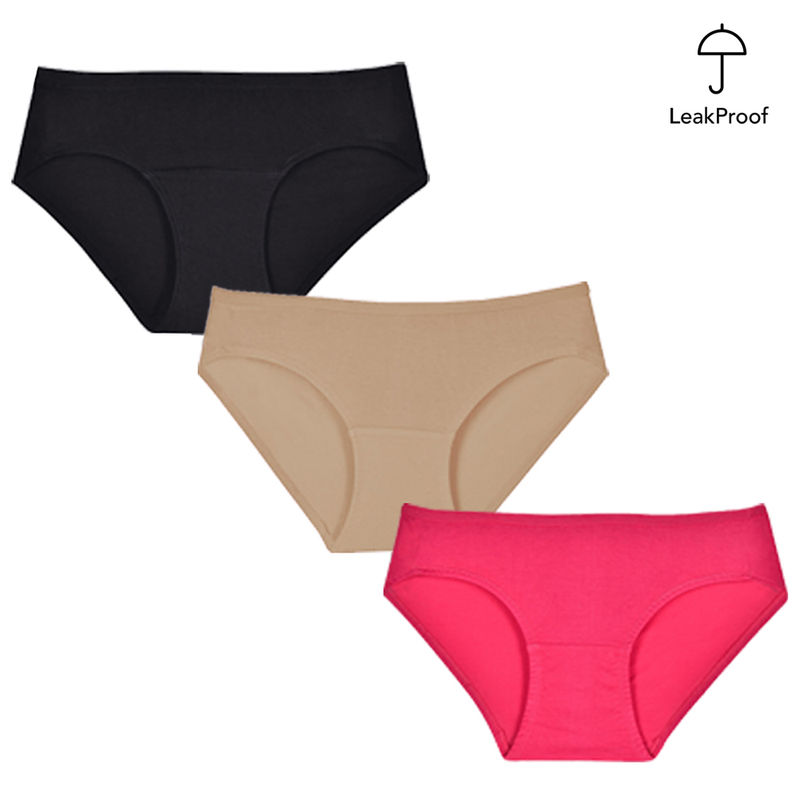 Adira Pack Of 3 Leakproof Panties - Multi-Color (XL)