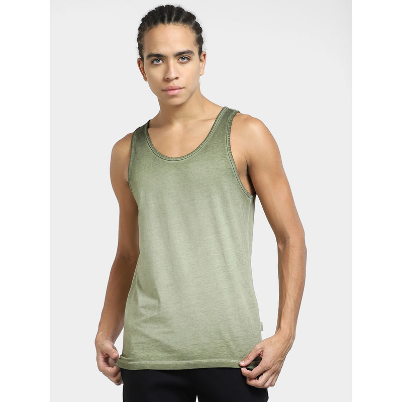 Jack & Jones Men Solid Green Vest (XL)
