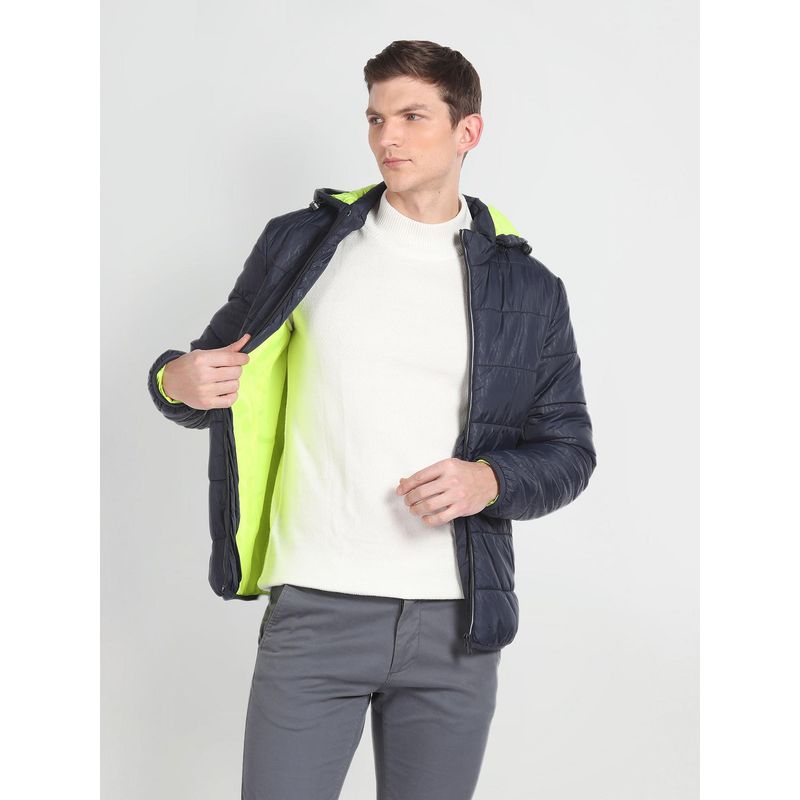 Arrow Newyork Solid Hooded Jacket (L)