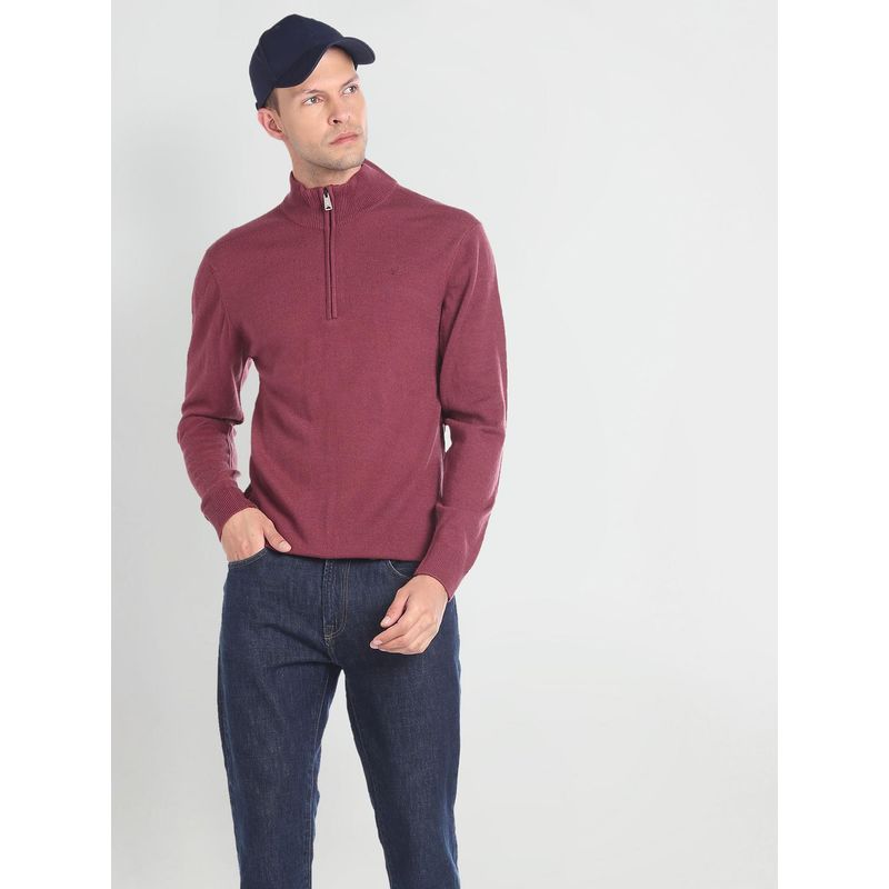 Arrow High Neck Merino Wool Sweater (S)