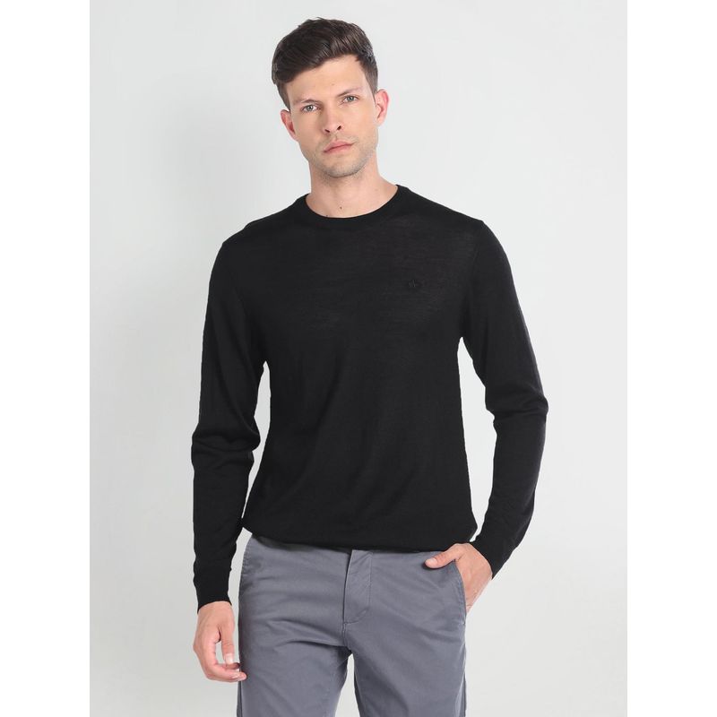 Arrow Crew Neck Merino Acrylic Sweater (S)