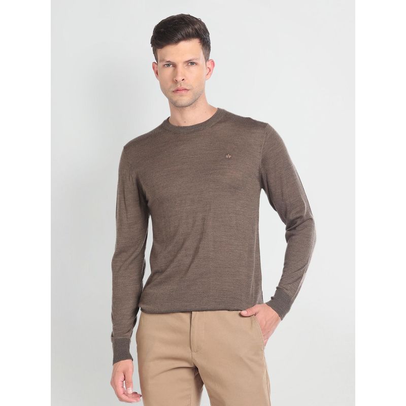 Arrow Crew Neck Merino Acrylic Sweater (S)