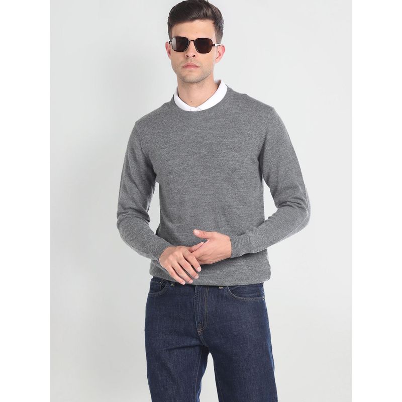 Arrow Crew Neck Merino Cashmere Sweater (L)