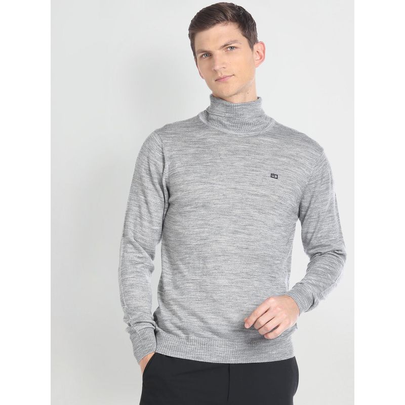 Arrow Sports Turtleneck Acrylic Wool Sweater (XL)