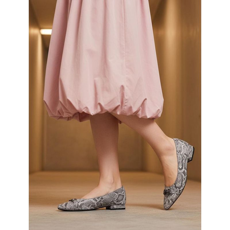 BAGATT Genevi Reptile Print Women Multi-Color Slip-On Ballerina (EURO 37)